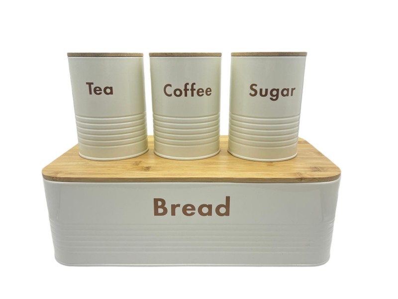 4pcs Breadbin Set (Bambusdeckel 12mm Dicke)