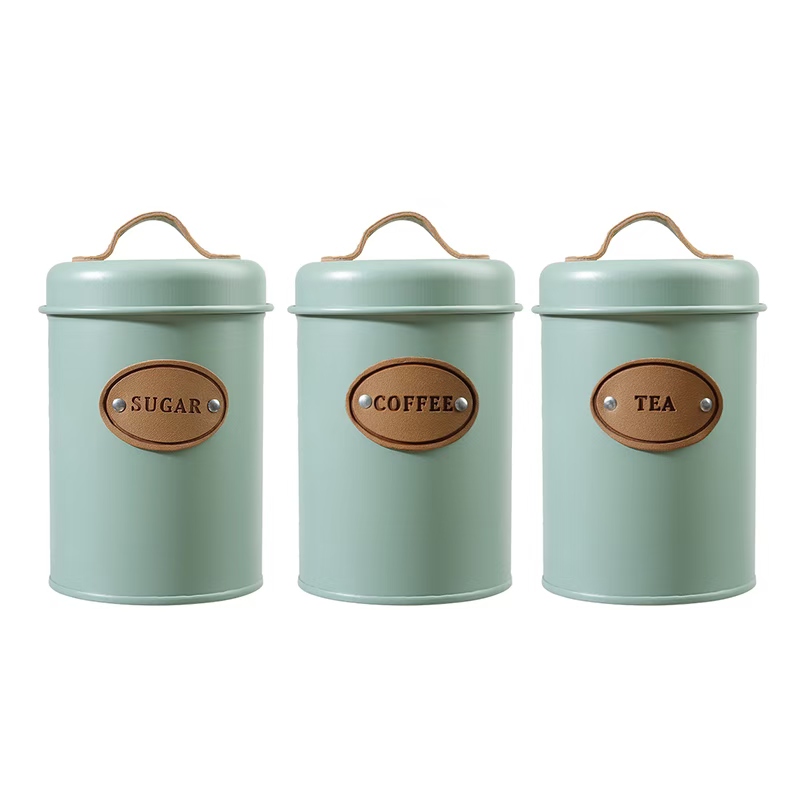 Conjunto de 3 botes de té + café + azúcar