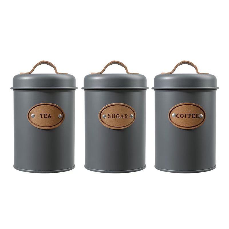 Conjunto de 3 botes de té + café + azúcar