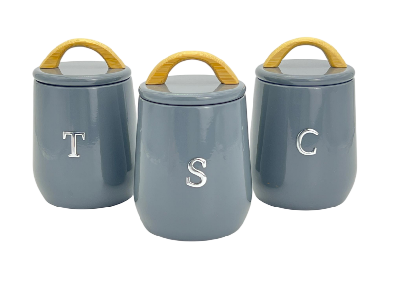 Conjunto de 3 botes de té + café + azúcar