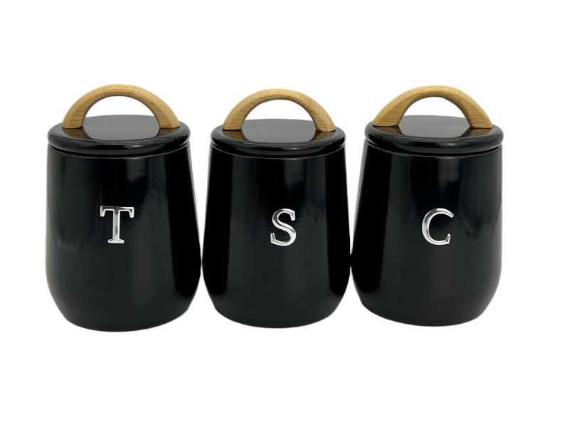 Conjunto de 3 botes de té + café + azúcar