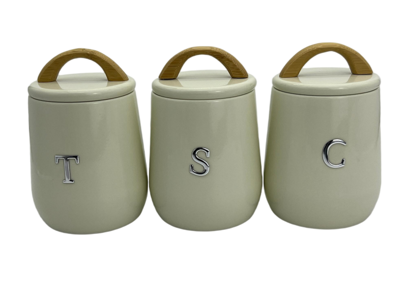 Conjunto de 3 botes de té + café + azúcar