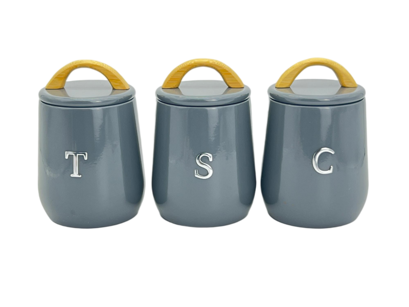 Conjunto de 3 botes de té + café + azúcar
