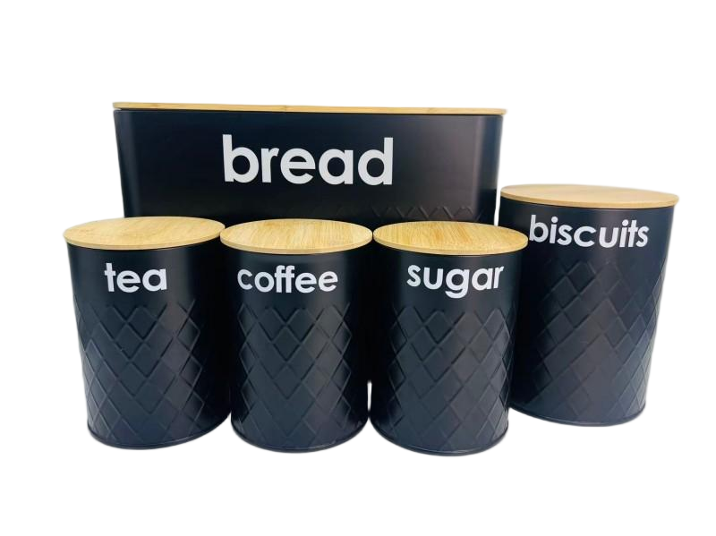 Brot Box mit 4 Behälter (Bambusdeckel Dünnheit 10mm)