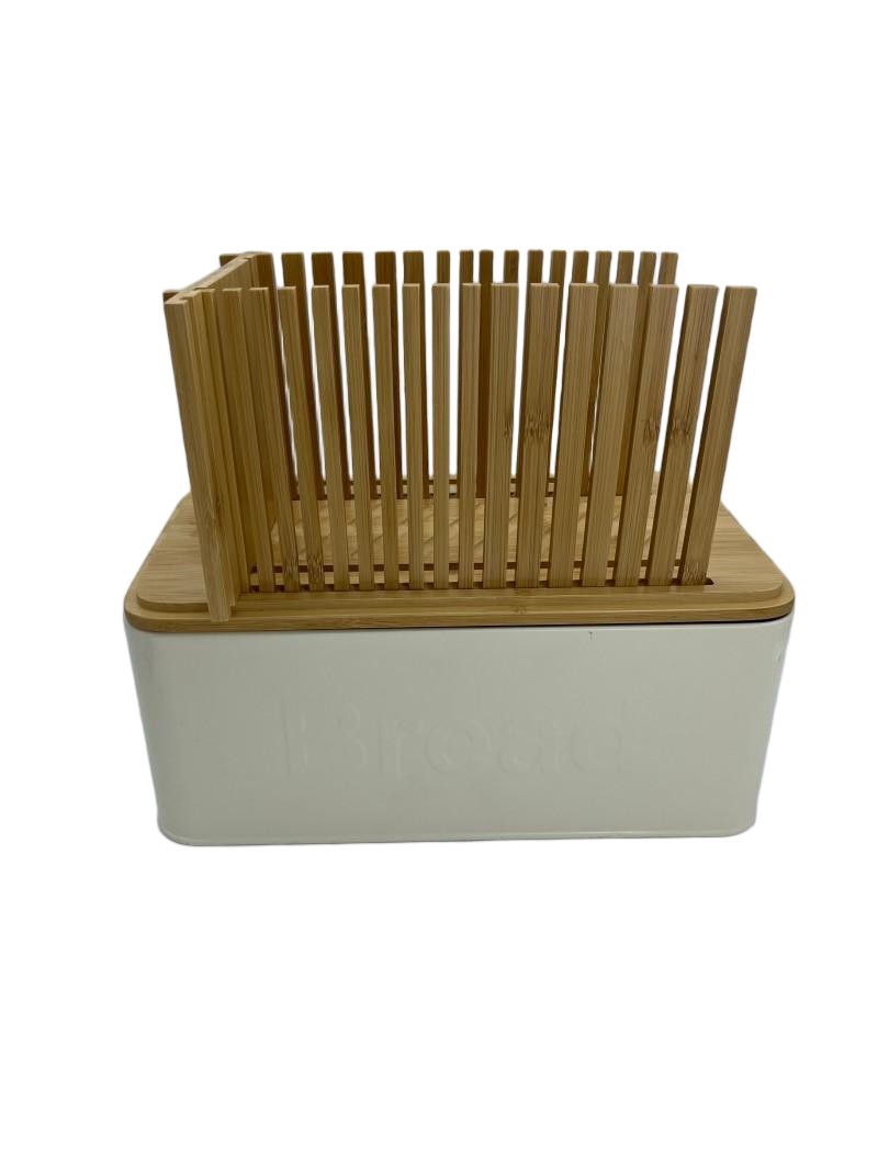 Brot Box mit Bambusdeckel und Bambus Schneidwerkzeug