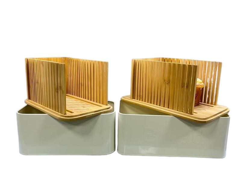 Brot Box mit Bambusdeckel und Bambus Schneidwerkzeug