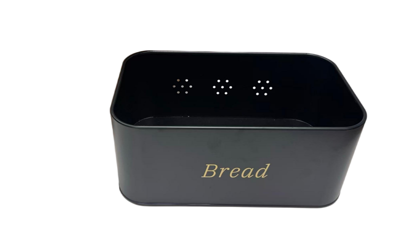 Caja de pan con tapa de bambú